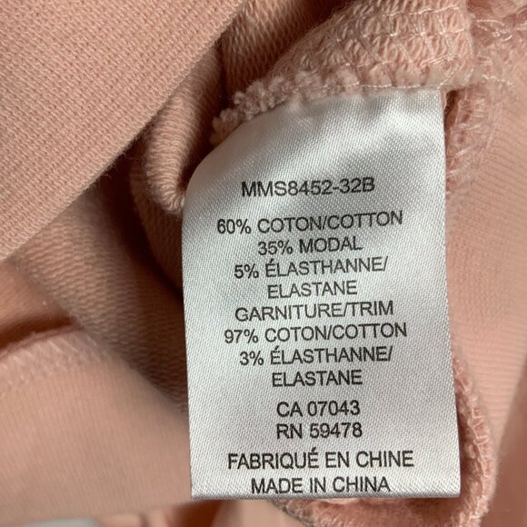 A Pictures Worth Pink Ruched Balloon Sleeve Crop Sweatshirt Pullover Top Size S - Picture 5 of 6